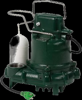 Assembled Zoeller sump pump